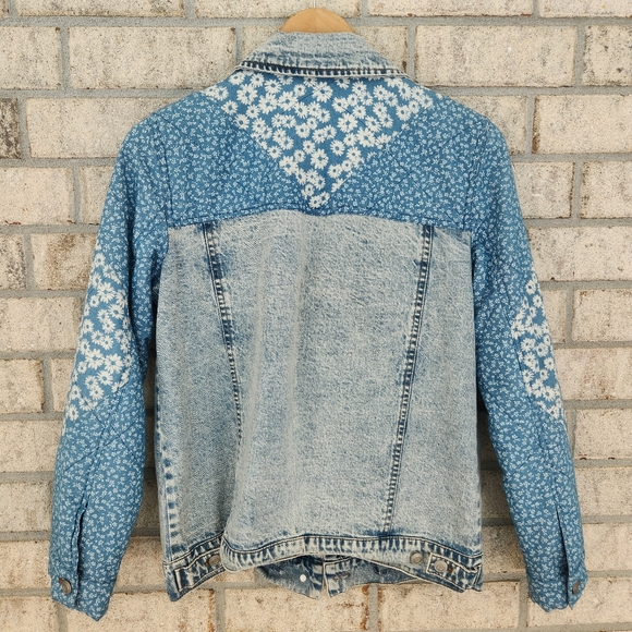 Anthropologie Avec Les Filles Patchwork Denim Jacket - Picture 3 of 6
